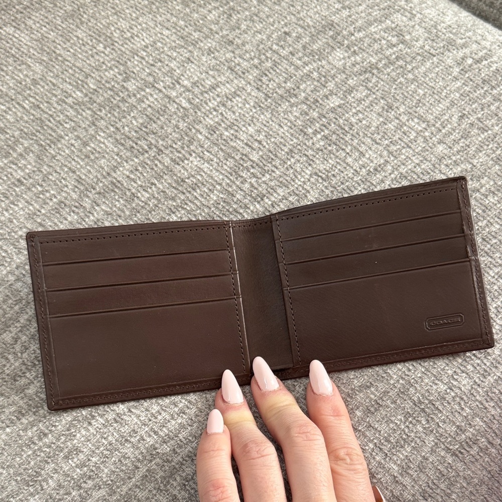 Coach Men's 3-in-1 Bifold Wallet in brown leather - Picture 4 of 4